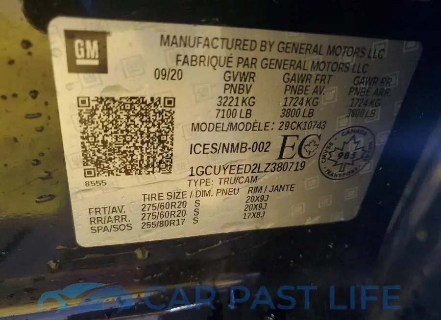 1GCUYEED2LZ380719# 13