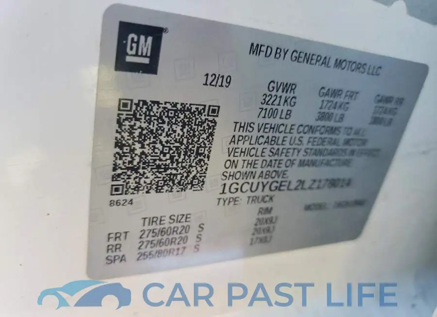 1GCUYGEL2LZ178014# 12