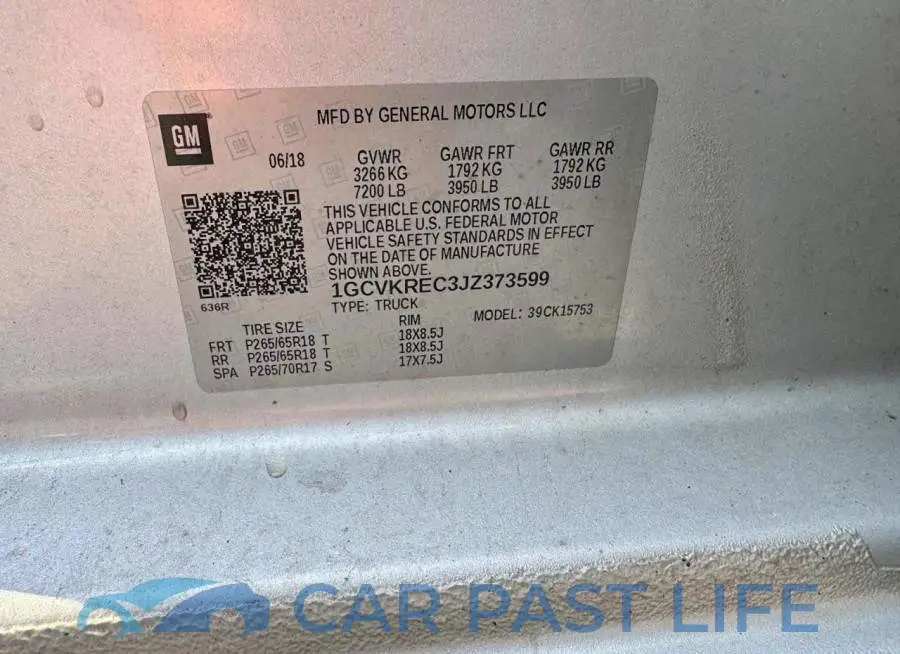 1GCVKREC3JZ373599# 12