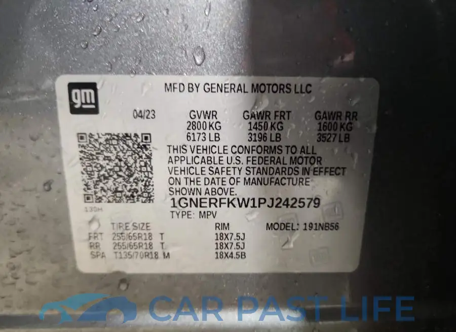 1GNERFKW1PJ242579# 14