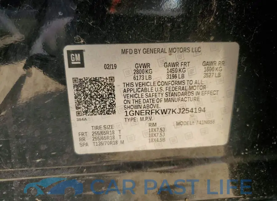 1GNERFKW7KJ254194# 12