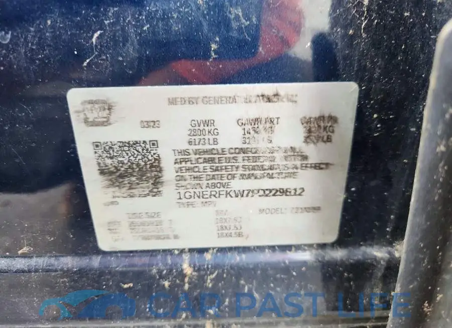 1GNERFKW7PJ229612# 13