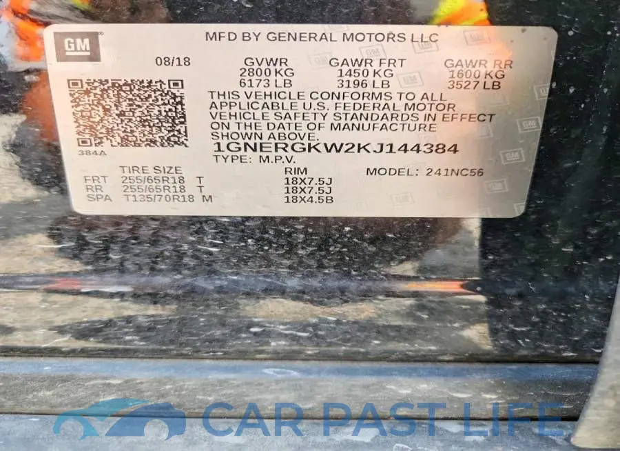 1GNERGKW2KJ144384# 13