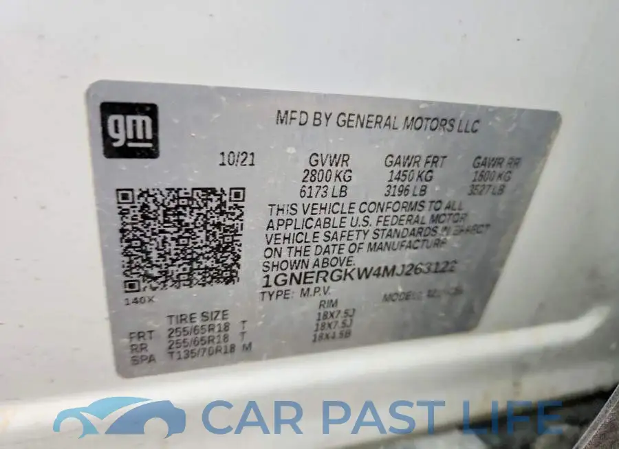 1GNERGKW4MJ263122# 13