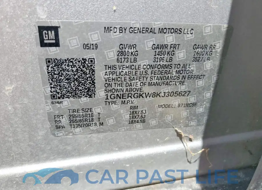 1GNERGKW8KJ305627# 13
