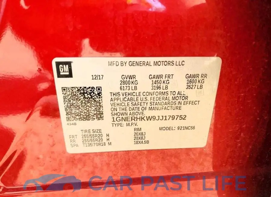 1GNERHKW9JJ179752# 13
