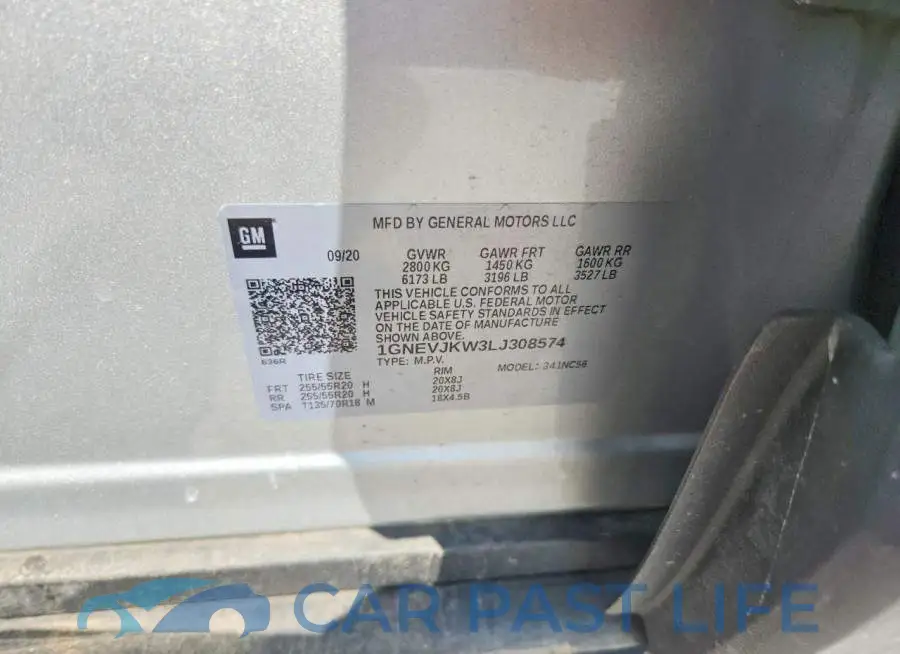 1GNEVJKW3LJ308574# 13