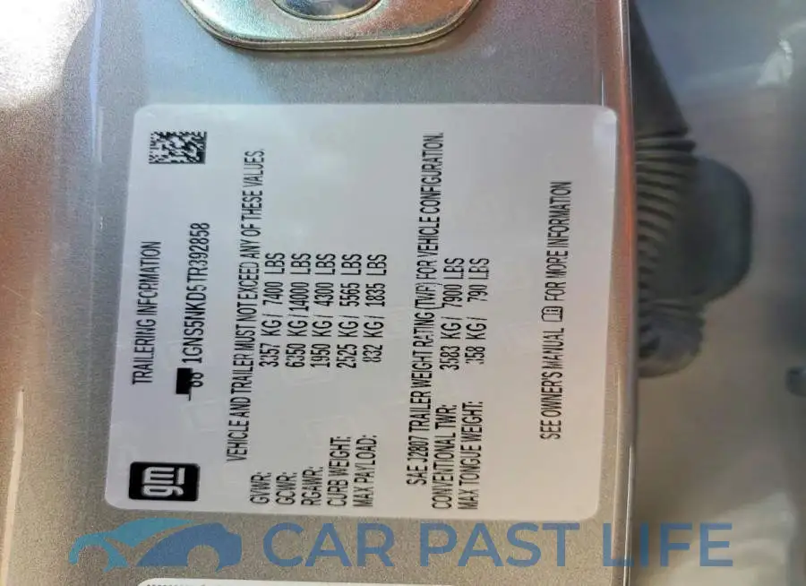 1GNS5NKD5TR392858# 13