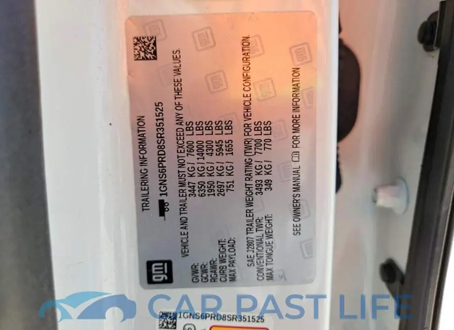 1GNS6PRD8SR351525# 13