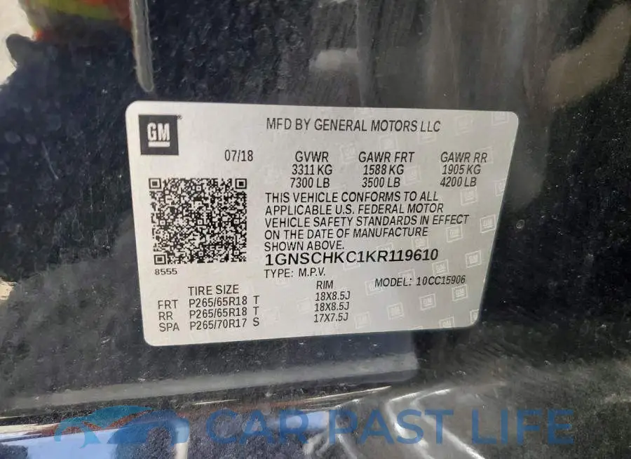 1GNSCHKC1KR119610# 13