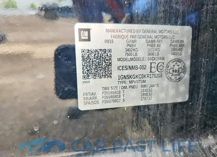 1GNSKGKC0KR179200# 13