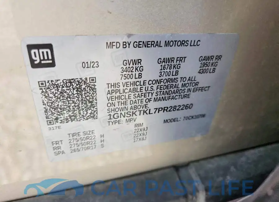 1GNSKTKL7PR282260# 13