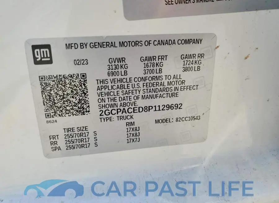 2GCPACED8P1129692# 12