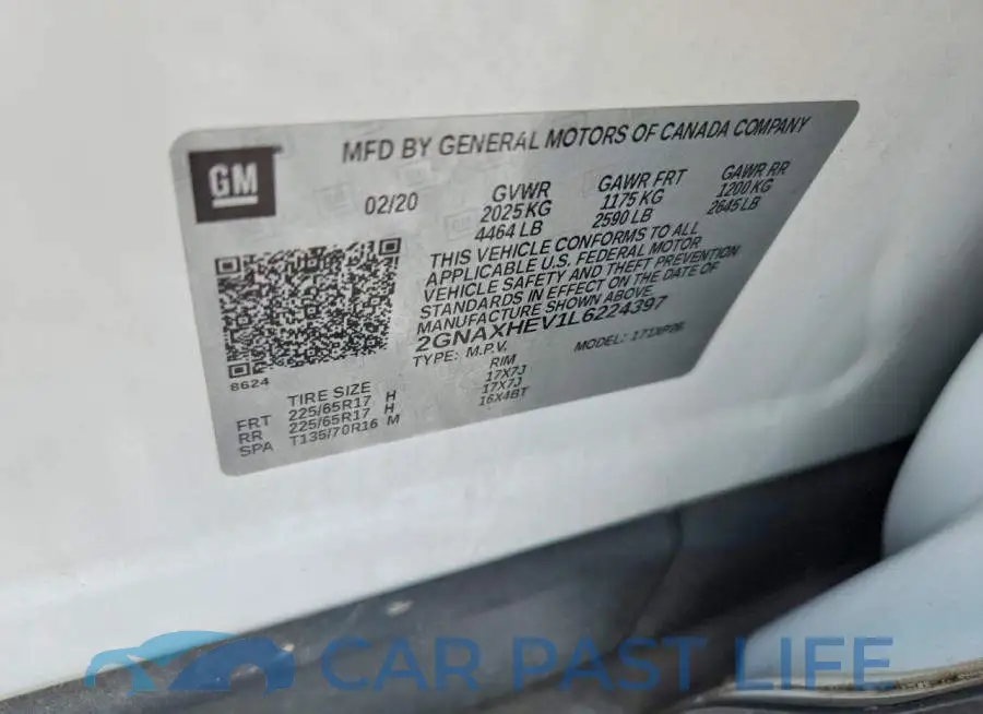 2GNAXHEV1L6224397# 13