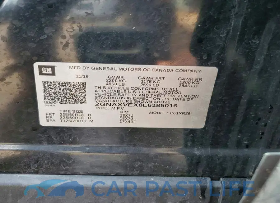 2GNAXVEX8L6185016# 12