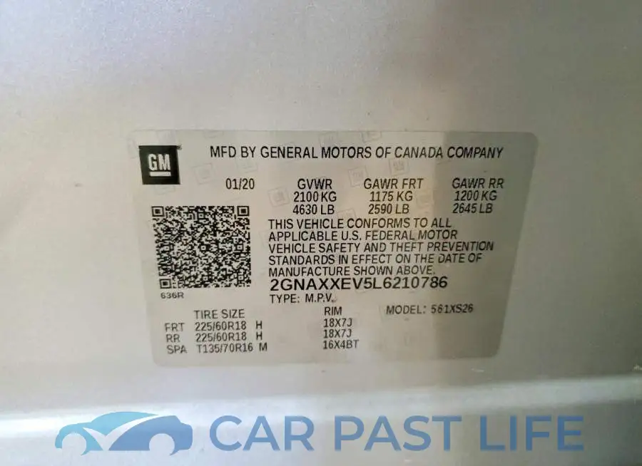 2GNAXXEV5L6210786# 13