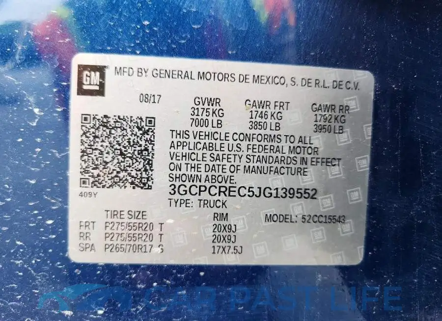 3GCPCREC5JG139552# 12