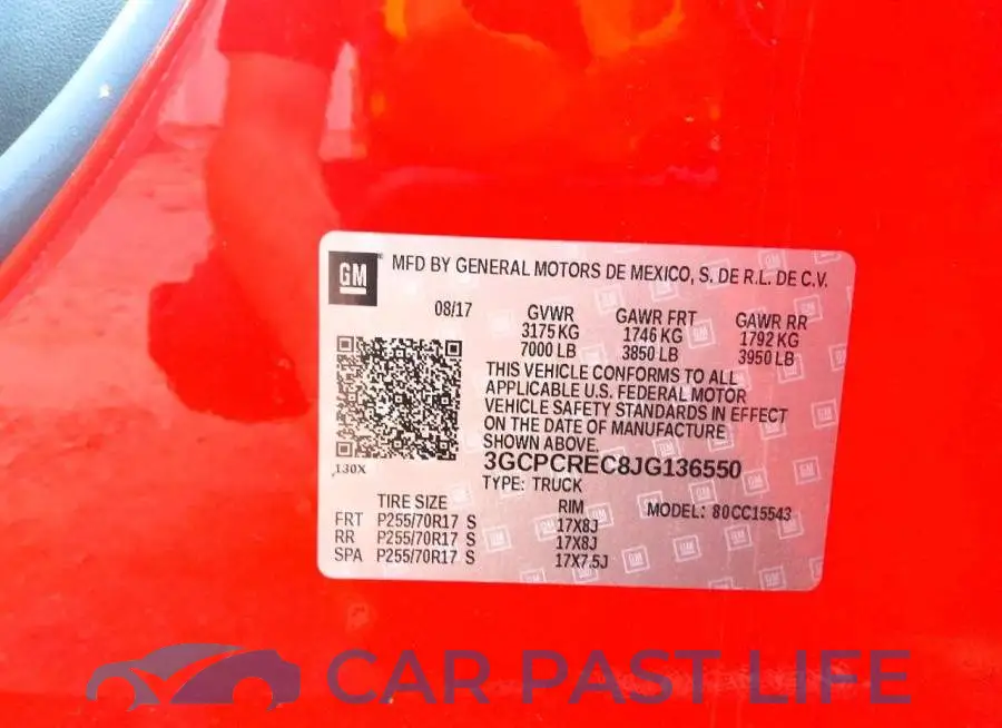 3GCPCREC8JG136550# 12