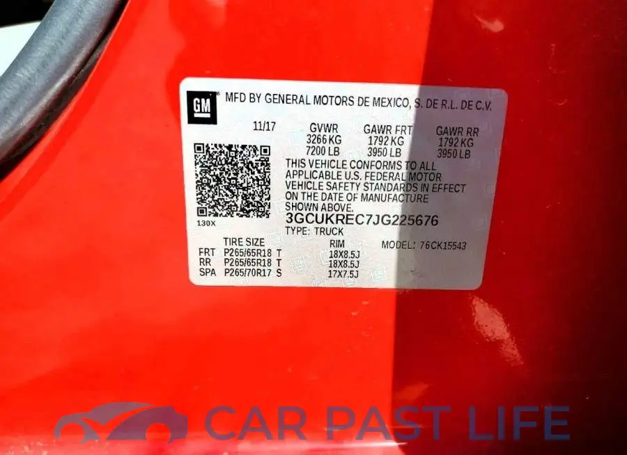 3GCUKREC7JG225676# 12