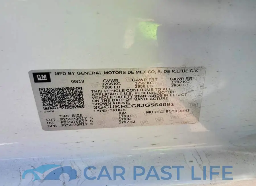 3GCUKREC8JG564091# 12