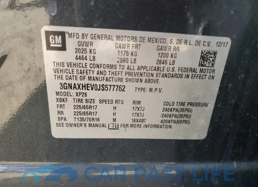 3GNAXHEV0JS577762# 14