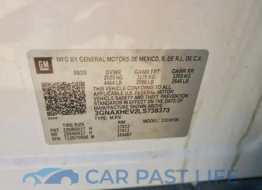 3GNAXHEV2LS738373# 13