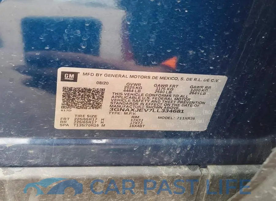 3GNAXJEV7LL334681# 13