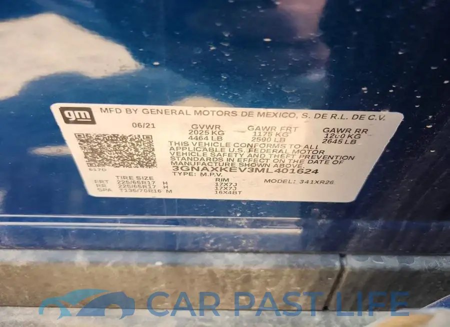 3GNAXKEV3ML401624# 13