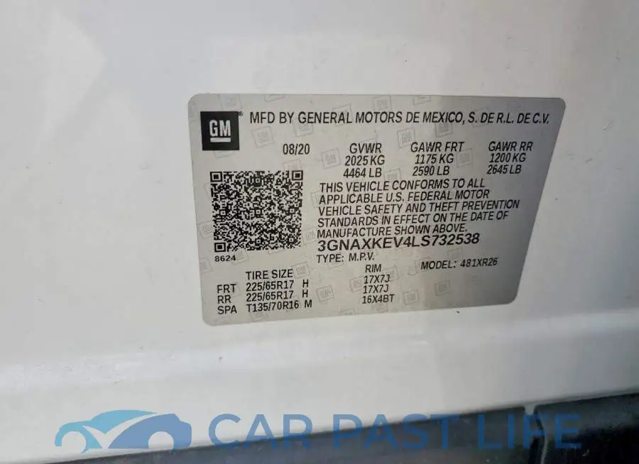 3GNAXKEV4LS732538# 14