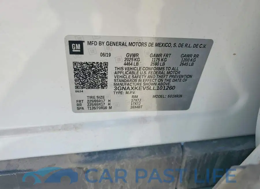 3GNAXKEV5LL101260# 13