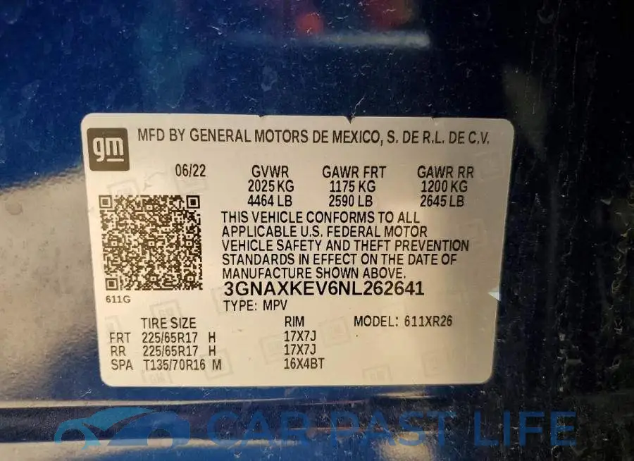 3GNAXKEV6NL262641# 13