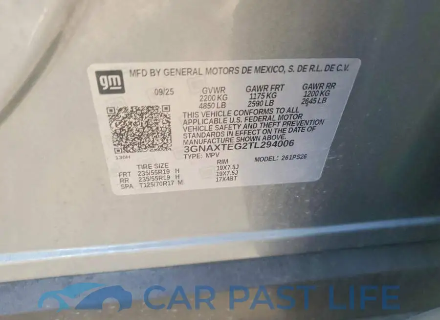 3GNAXTEG2TL294006# 13
