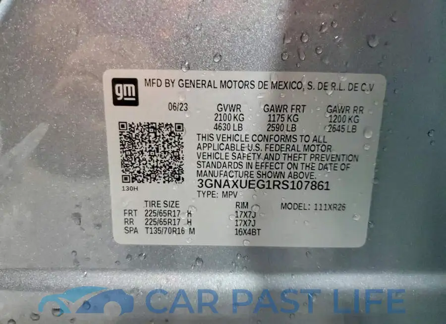3GNAXUEG1RS107861# 12