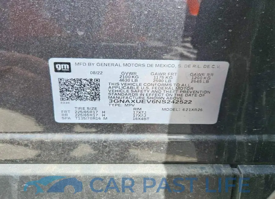 3GNAXUEV6NS242522# 13