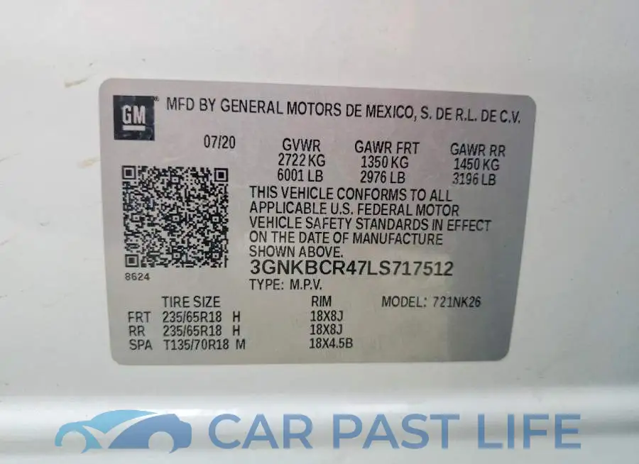 3GNKBCR47LS717512# 13
