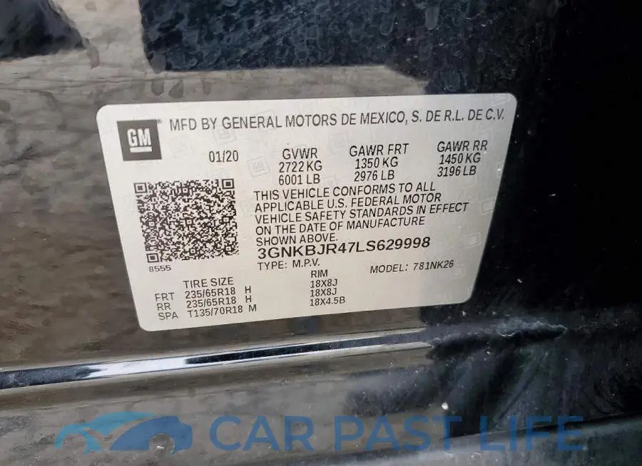 3GNKBJR47LS629998# 14