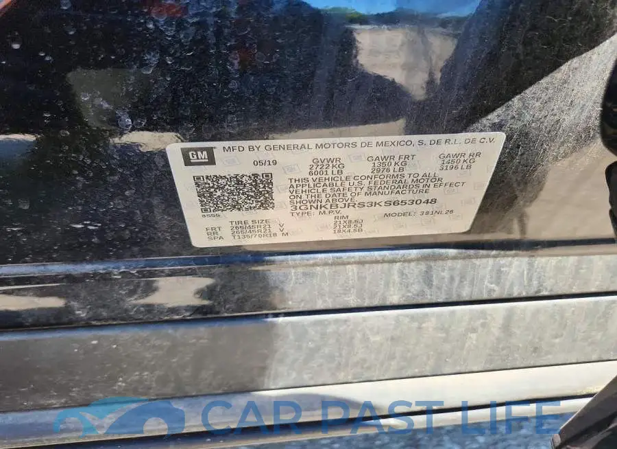 3GNKBJRS3KS653048# 13