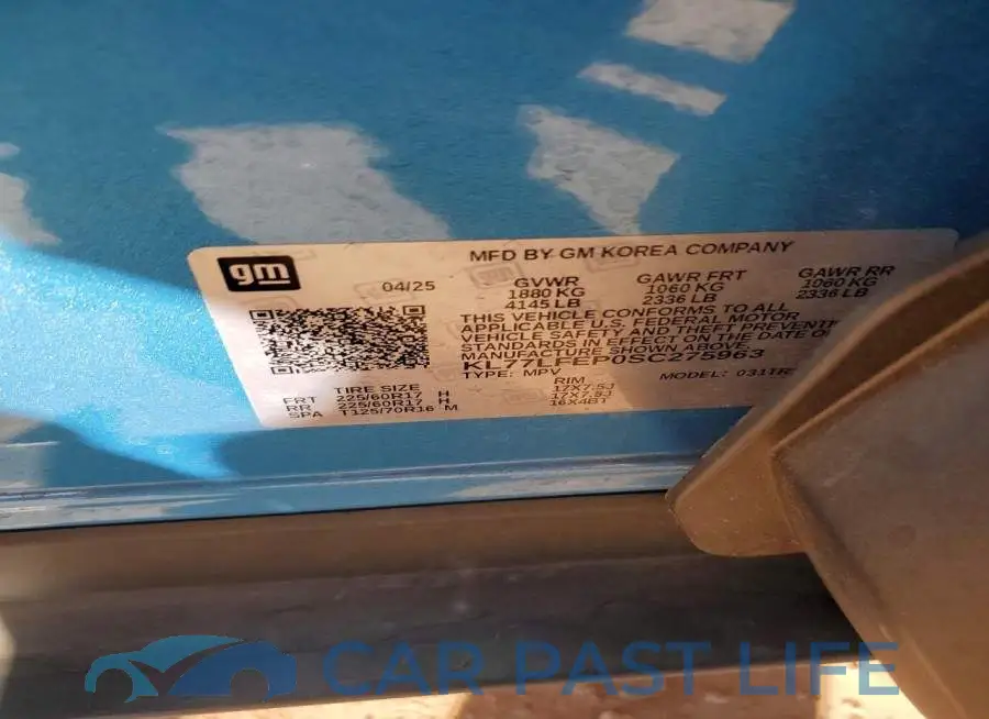 KL77LFEP0SC275963# 13