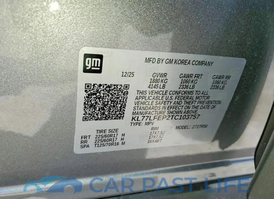 KL77LFEP2TC103757# 14