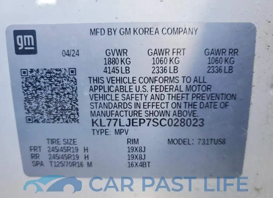 KL77LJEP7SC028023# 13