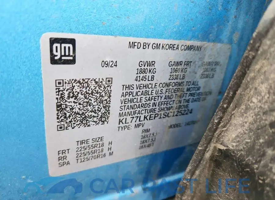 KL77LKEP1SC125224# 13