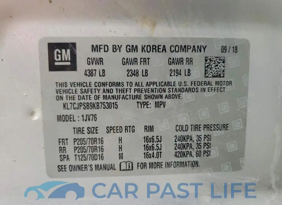 KL7CJPSB9KB753015# 13