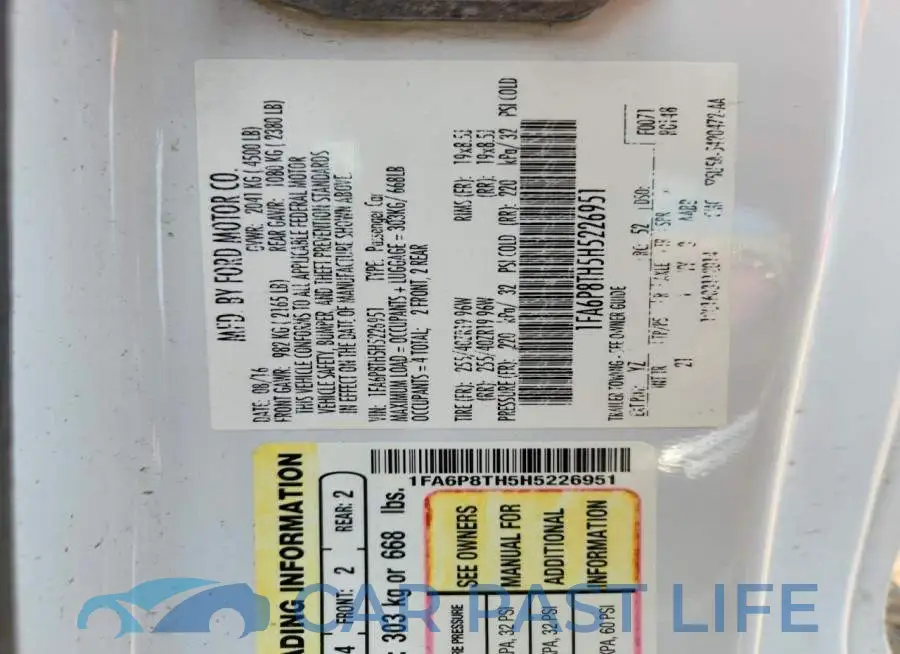 1FA6P8TH5H5226951# 12
