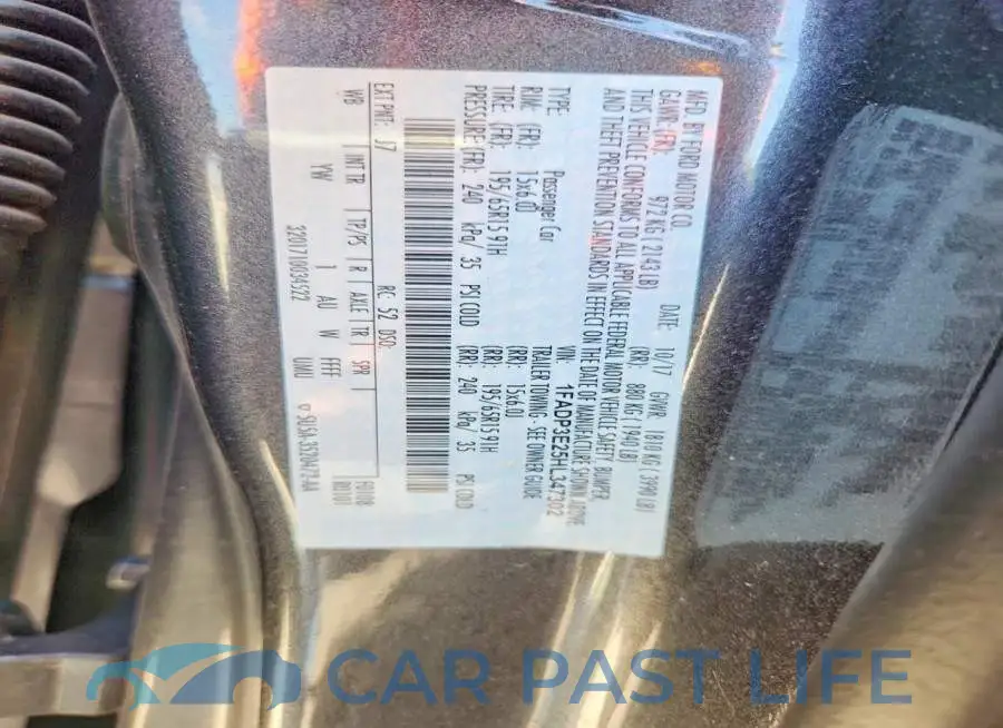 1FADP3E25HL347302# 12