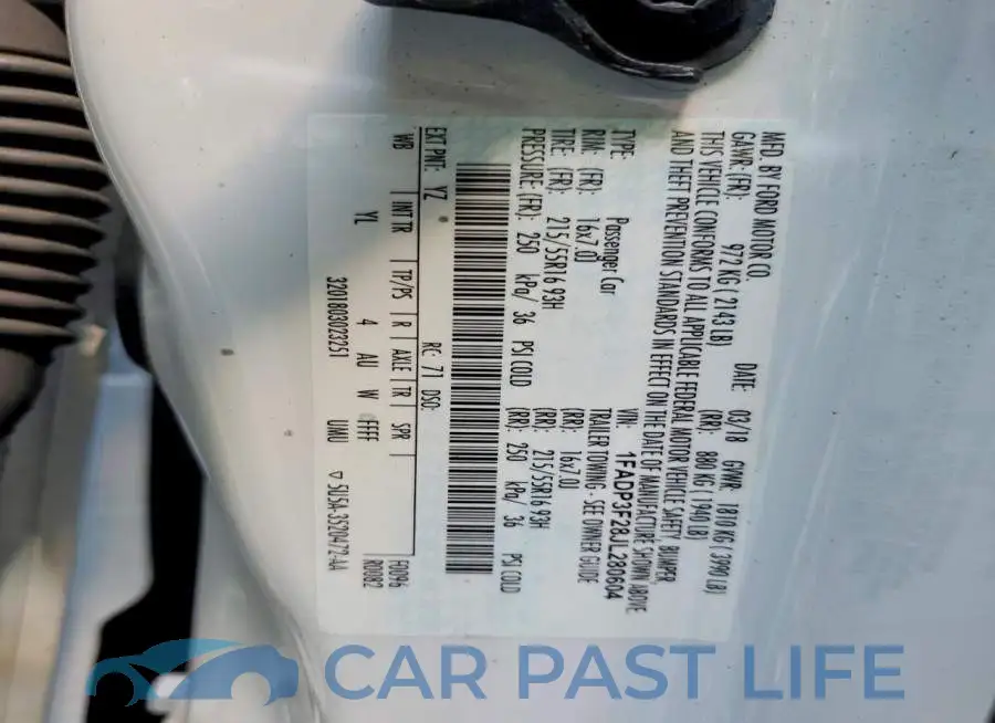 1FADP3F28JL280604# 13