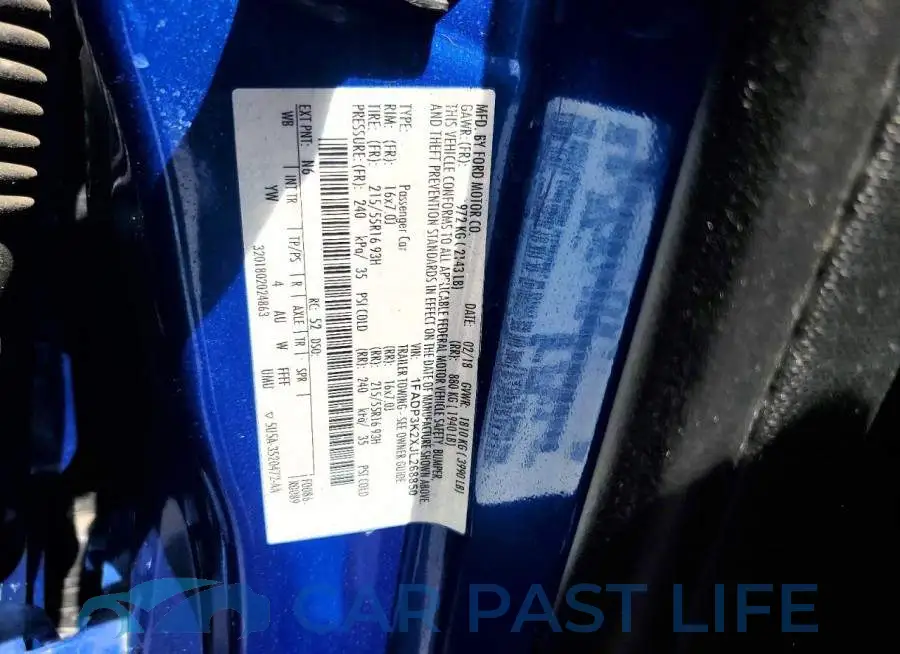 1FADP3K2XJL268850# 12