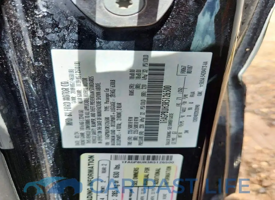 1FAGP8UH3R5126500# 12