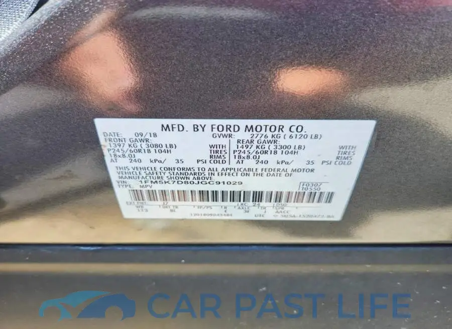 1FM5K7D80JGC91029# 13