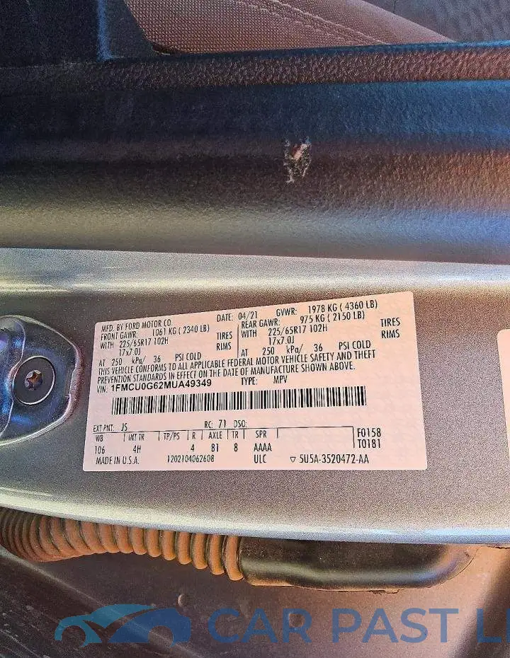 1FMCU0G62MUA49349# 13