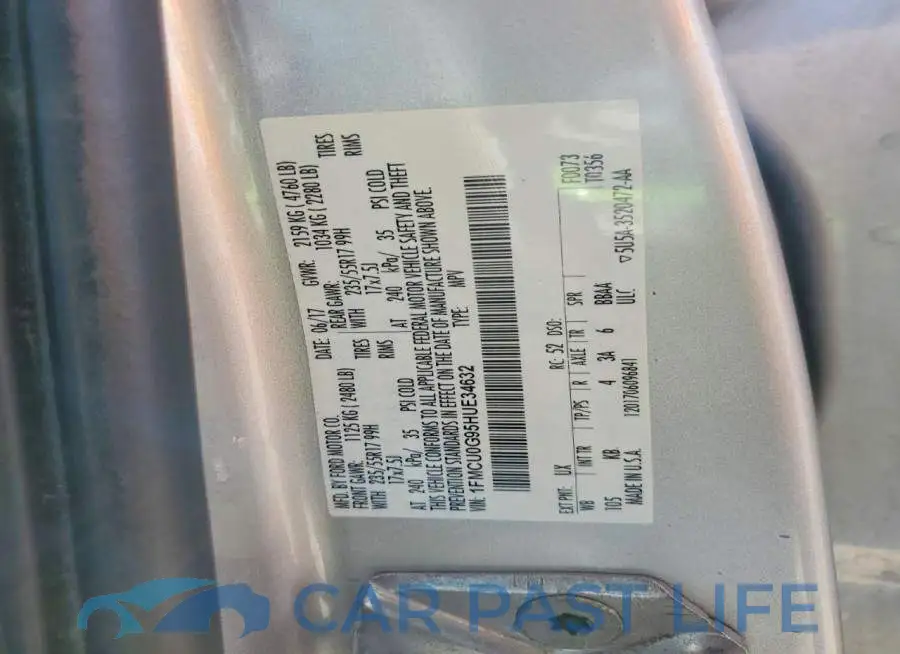 1FMCU0G95HUE34632# 12